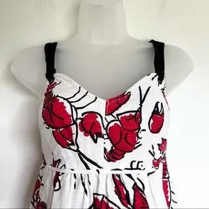 即発! サイズ4 Anthropologie Salty Seas Dress 164. Rare Edme & Esyllte Anthropologie Salty Seas Lobster